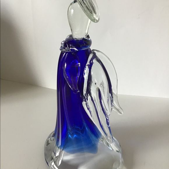 Vintage Cobalt Blue Art Glass Angel. - Picture 2 of 4